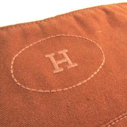 Pre Owned Hermes Brown Cotton Bolide Travel Case