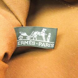 Pre Owned Hermes Brown Cotton Bolide Travel Case