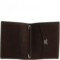 Pre Owned Hermes Dark Brown Nubuck Leather Agenda Cover