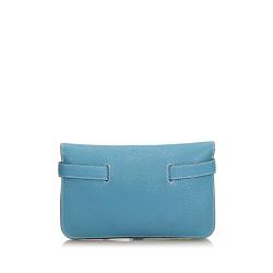 Pre Owned Hermes Blue Calf Leather Dogon Belt Bag