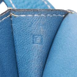 Pre Owned Hermes Blue Calf Leather Dogon Belt Bag