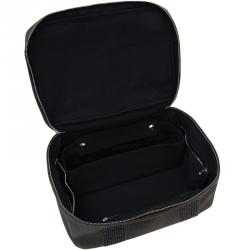 Pre Owned Hermes Grey/Black Canvas Herline Vanity Case