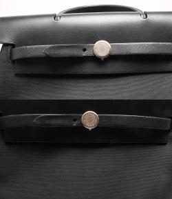 Hermes Black Canvas and Leather 2-in-1 Herbag Backpack