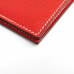 Pre Owned Hermes Red Chevre Mysore Leather Planner Cover 