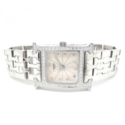 Pre Owned ساعة هيرمس كريمي ستانلس ستيل H للنساء 22مم