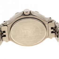 Pre Owned Hermes White Stainless Steel And Gold Tone Captain Nemo Women's Wristwatch 27 mm