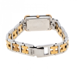 Pre Owned Hermes White Gold Plated Stainless Steel Croisière CR1.220 Women's Wristwatch 15 mm