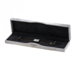 Pre Owned Hermes White Gold Plated Stainless Steel Croisière CR1.220 Women's Wristwatch 15 mm