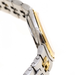 Pre Owned Hermes Beige Two-Tone Stainless Steel Clipper Women's Wristwatch 24 mm