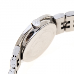 Pre Owned Hermes Beige Two-Tone Stainless Steel Clipper Women's Wristwatch 24 mm