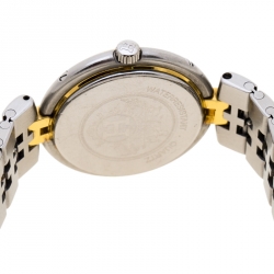 Pre Owned Hermes White Gold Plated and Stainless Steel Clipper Women's Wristwatch 25 mm