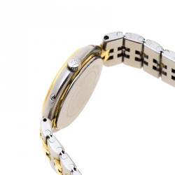 Pre Owned Hermes White Gold Plated and Stainless Steel Clipper Women's Wristwatch 25 mm