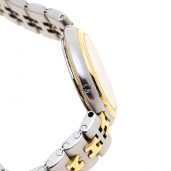 Pre Owned Hermes White Gold Plated and Stainless Steel Clipper Women's Wristwatch 25 mm