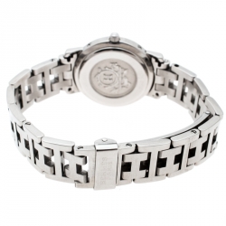 Pre Owned Hermes Pink Stainless Steel Clipper CL4.210 Women's Wristwatch 24MM