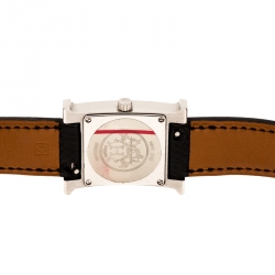 Hermes White Stainless Steel Heure H HH1.210 Women's Wristwatch 21 mm