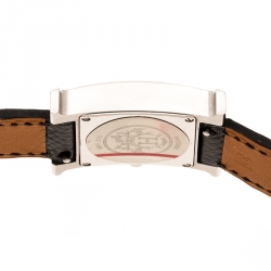 Hermes White Stainless Steel Heure H HH1.210 Women's Wristwatch 21 mm