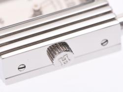 Pre Owned Hermes Silver Stainless Steel and Leather Kelly KE1.210 Women's Wristwatch 20x38MM