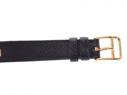 Hermes Black Gold Plated Kelly KE1.201 Women's Wristwatch 20Ã38MM