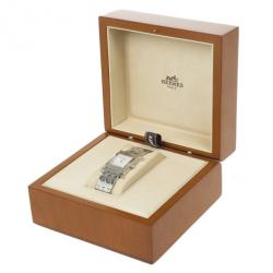 Pre Owned Hermes H Stainless Steel Womens Wristwatch 22 MM