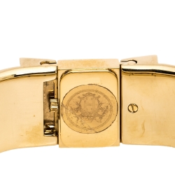 Pre Owned Hermes Gold Plated Stainless Steel Loquet L01.201 Women's Wristwatch 19 mm