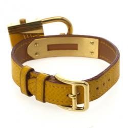 Pre Owned Hermes Kelly SS Leather Womens Wristwatch 20 MM