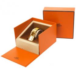 Pre Owned Hermes Kelly SS Leather Womens Wristwatch 20 MM