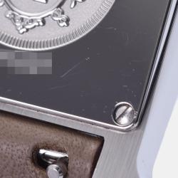 Pre Owned Hermes Silver Stainless Steel Heure H HH1.210 Quartz Women's Wristwatch 21 mm