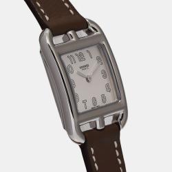 Hermes Silver Stainless Steel Cape Cod Quartz Women's Wristwatch 23 mm