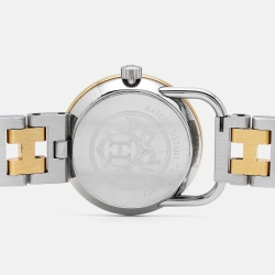 Pre Owned Hermes White Two Tone Stainless Steel Arceau AR3.220 women's Wristwatch 25 mm