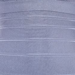 Pre Owned Herve Leger Blue Knit Mirah Bandage Mini Dress S