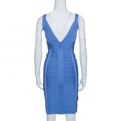 Herve Leger French Blue Sleeveless Bandage Dress S