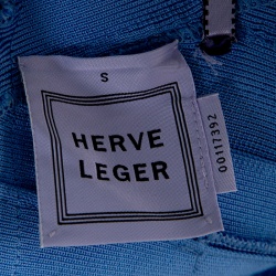 Herve Leger French Blue Sleeveless Bandage Dress S