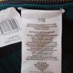 Herve Leger Deep Teal Knit Strapless Lesly Bandage Dress L