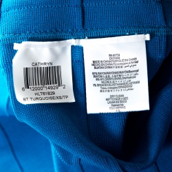 Pre Owned فستان بانديدج هيرفي ليجي تريكو سترتش أزرق تركواز  XS 