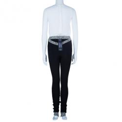 Pre Owned Herve Leger Joon Paneled Bandage Leggings S