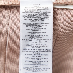 Herve Leger Pink/Gold Bandage Knit Long Dress XS