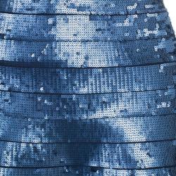 Herve Leger Eclipse Sequin Strapless Flare Dress XS