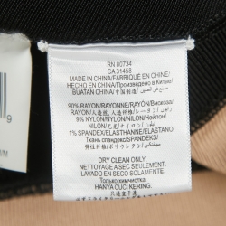 Herve Leger Beige/Black Knit Strapless Bodycon Dress M