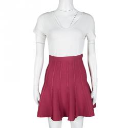 Herve Leger Riored Layla Flared Mini Skirt XS