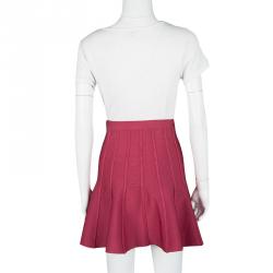 Herve Leger Riored Layla Flared Mini Skirt XS
