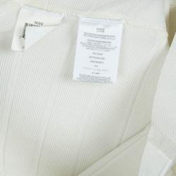 Pre Owned Herve Leger Alabaster Bandage Dress S