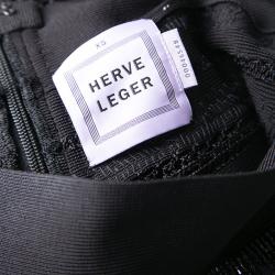 Pre Owned تنورة مستقيمة هيرفي ليغي سوداء مزخرفة XS