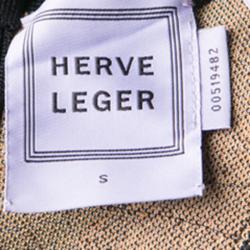 Herve Leger Autumn Combo Amella Tribal Jacquard Caged Cut Skater Dress S 