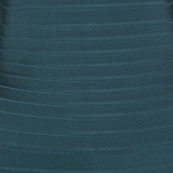 Herve Leger Dark Teal Green Off Shoulder Candice Bandage Dress M