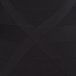 Pre Owned Herve Leger Black Knit Sleeveless A Line Faith Novelty Essentials Dress M
