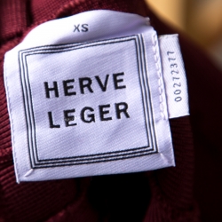 Herve Leger Leger Beet Burgundy Knit Nannette Bandage Dress XS