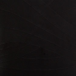Pre Owned Herve Leger Black Stretch Knit Strapless Akari Bandage Mini Dress L