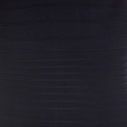 Herve Leger Black Knit Off Shoulder Marina Bandage Dress XS 