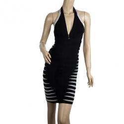 مملوكة مسبقًا Herve Leger Roxanna Halter Neck Dress XS