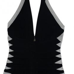 مملوكة مسبقًا Herve Leger Roxanna Halter Neck Dress XS